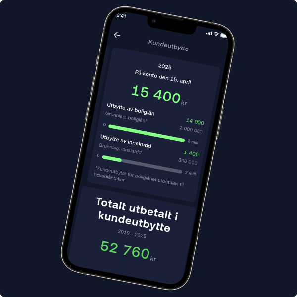 Bilde av oversikt over kundeutbytte i app