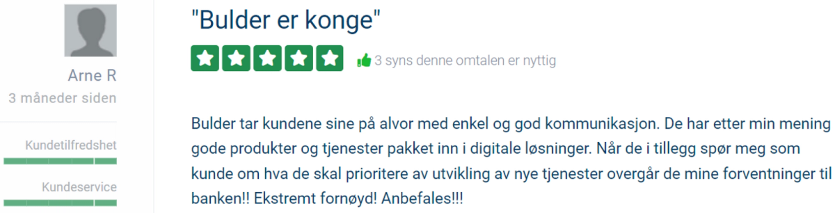 Bilde av kundetilbakemelding