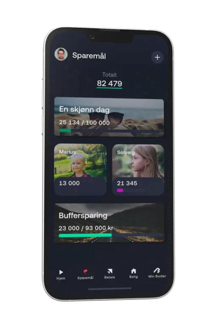 Gjør sparingen personlig med egne bilder