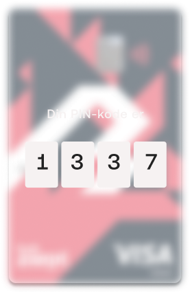 Bilde av pin kode til bankkort i app