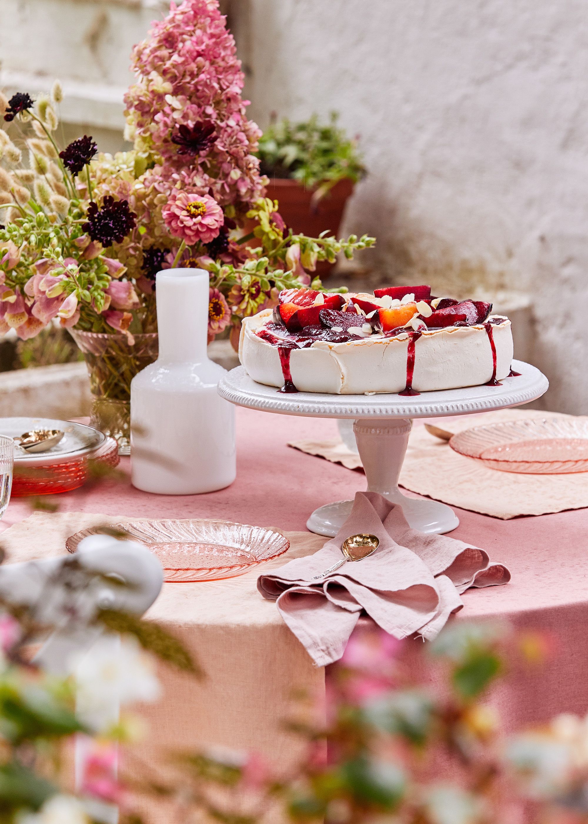 Pink Clay 100% French Flax Linen Tablecloth