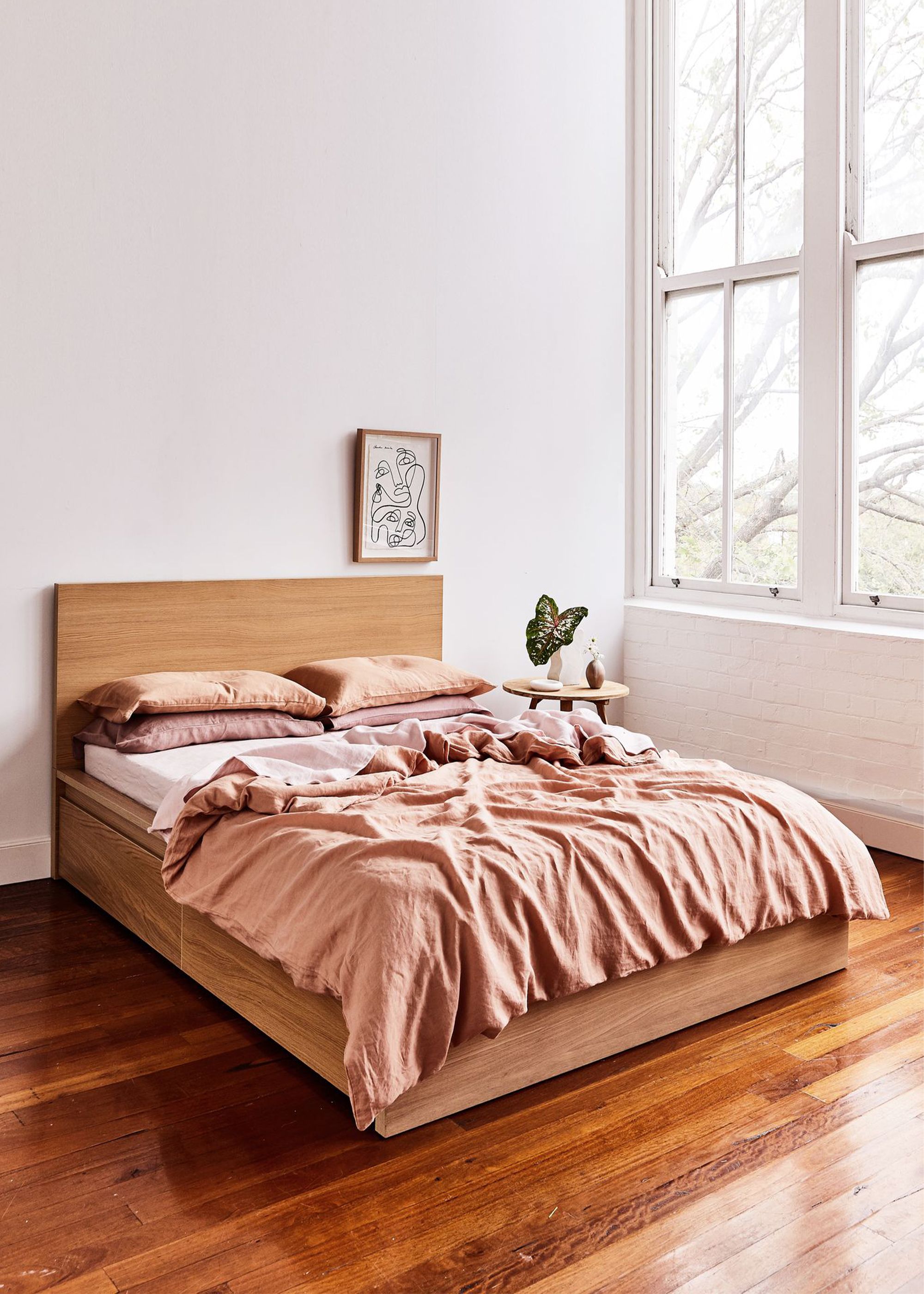 Terracotta 100% French Flax Linen Flat Sheet – Bed Threads