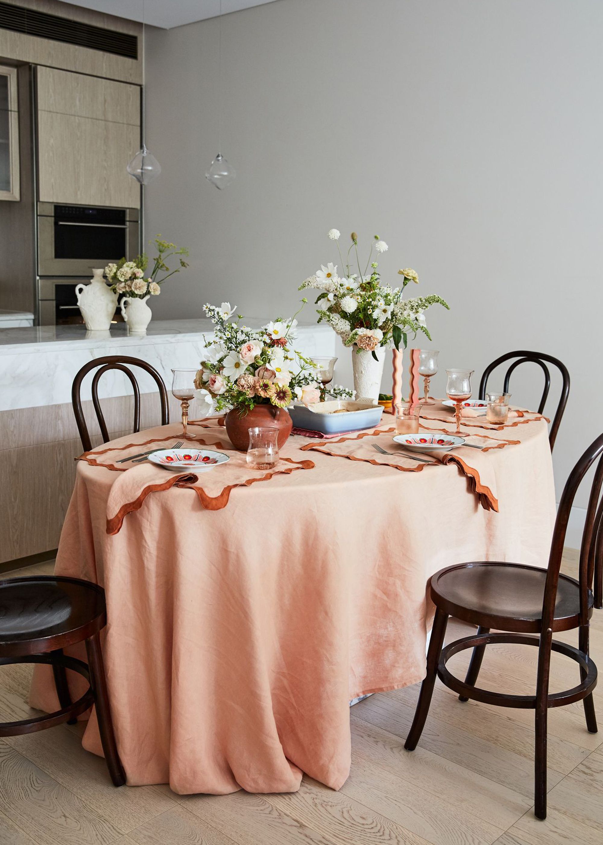 Terracotta 100% French Flax Linen Tablecloth