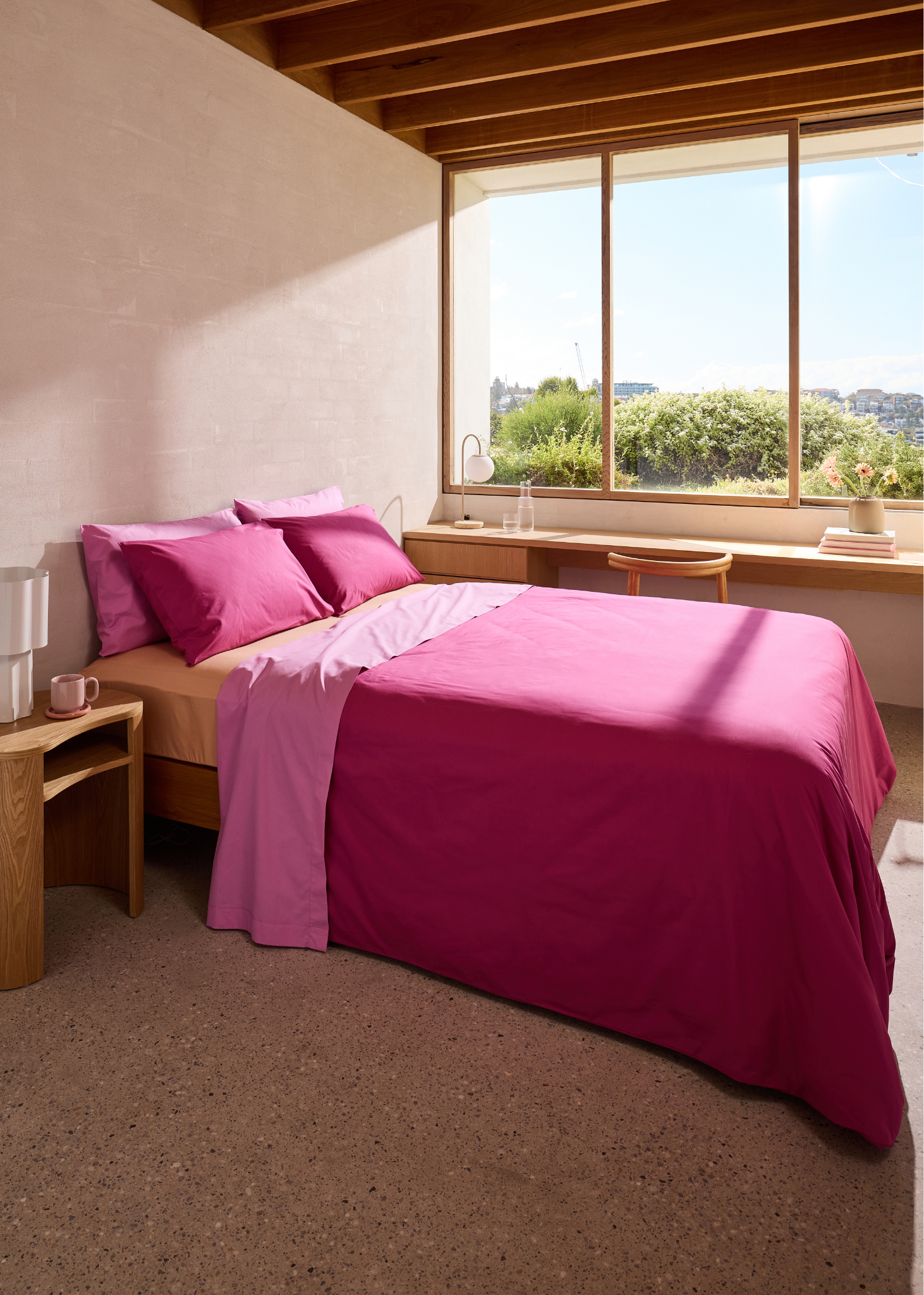 Berry Organic Cotton Percale Duvet Cover