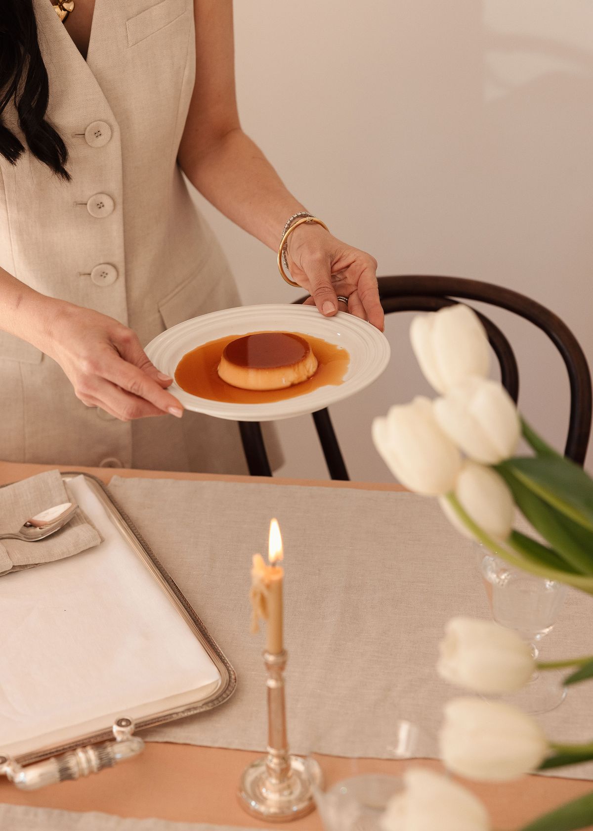 Terracotta 100% French Flax Linen Tablecloth