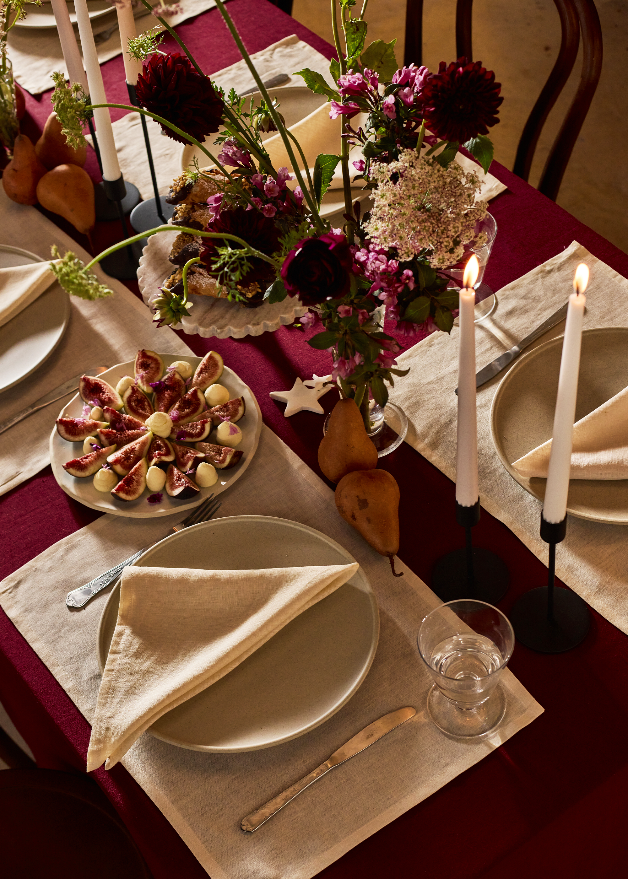 Mulberry French Flax Linen Tablecloth