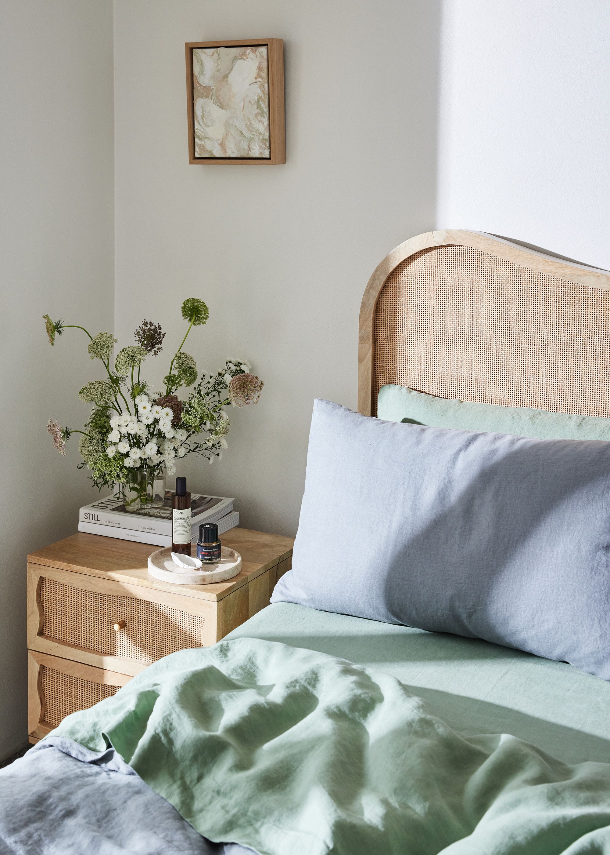 Rattan Bedside Table