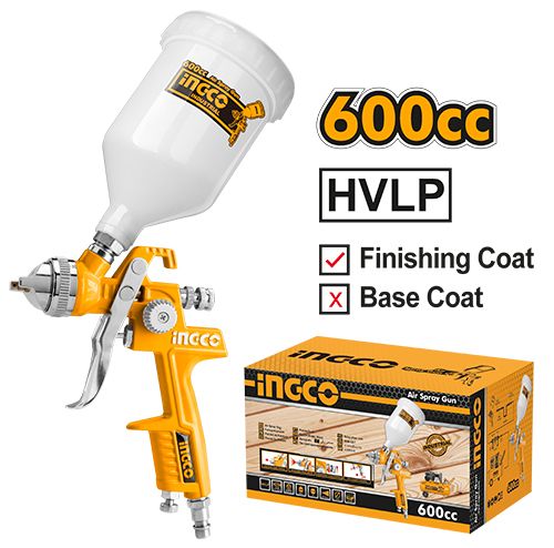 Pistolet à peinture pneumatique INGCO — buse 1,4 mm, couche de finition