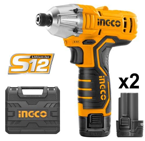 Visseuse à chocs sans fil INGCO 12V — 100 Nm, 2 batteries incluses