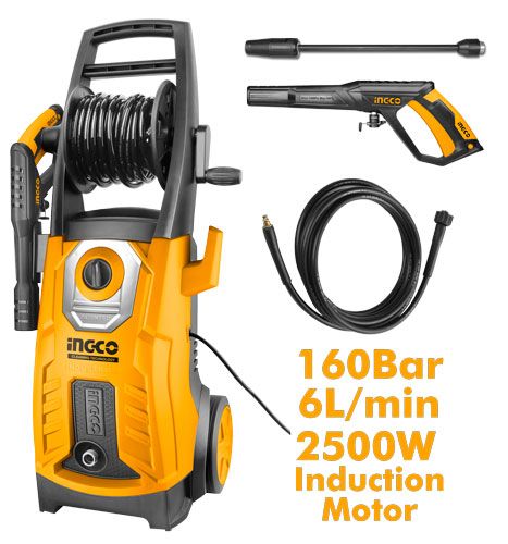 Nettoyeur haute pression INGCO 2500 W — 160 bar, moteur induction