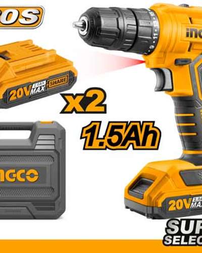Perceuse-visseuse sans fil INGCO 20V — 45 Nm, mandrin 10 mm