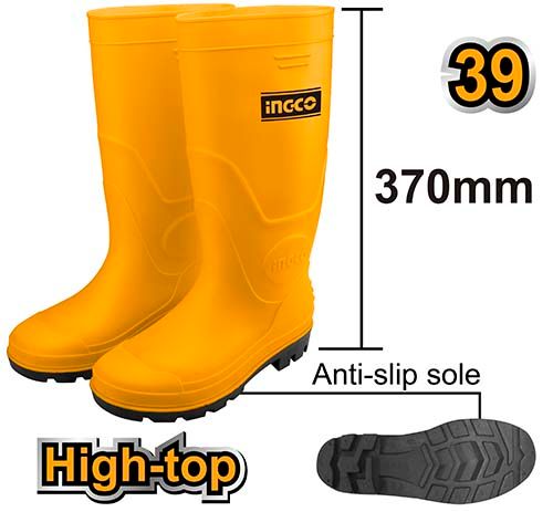 Bottes de pluie INGCO PVC imperméables — pointure 39