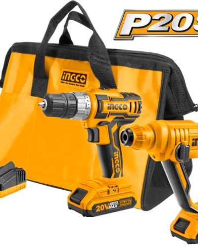Coffret 2 outils sans fil INGCO 20V — perceuse-visseuse + perforateur SDS