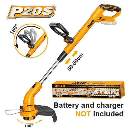 Coupe-bordure sans fil INGCO 20V — sans batterie ni chargeur