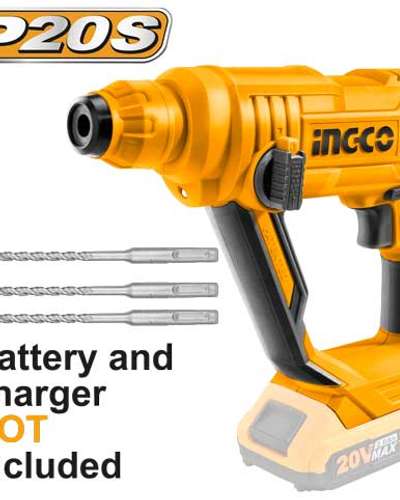 Perforateur sans fil INGCO 20V SDS-Plus — béton 16 mm (sans batterie)