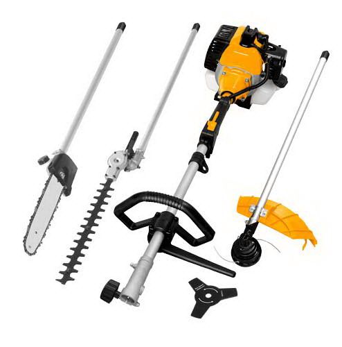 Débroussailleuse multifonction 4-en-1 INGCO 52 cc — fil, lame, taille-haie, tronçonneuse