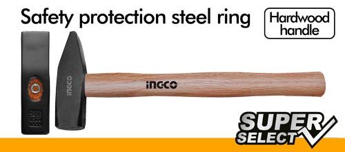 Marteau de mécanicien INGCO 300 g — manche bois
