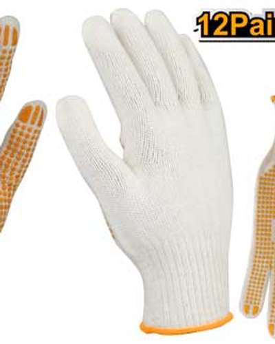 Gants tricotés à points PVC INGCO — taille 10 (XL)