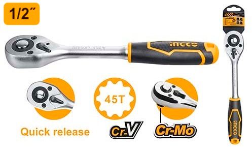 Cliquet réversible INGCO 1/2 pouce — 72 dents
