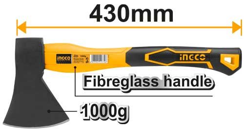 Hache INGCO 1 kg — manche fibre de verre