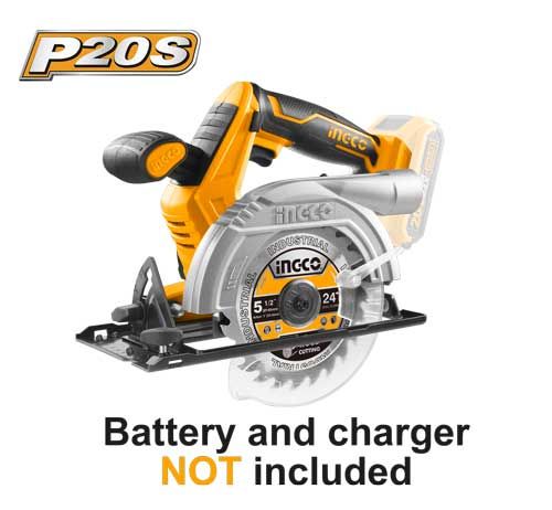 Scie circulaire sans fil INGCO 140 mm — 20V