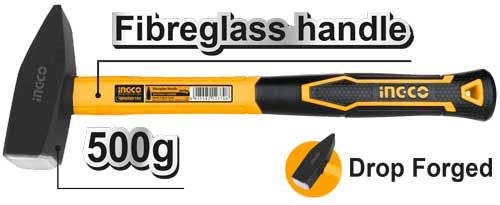 Marteau de mécanicien INGCO 500 g — manche fibre de verre
