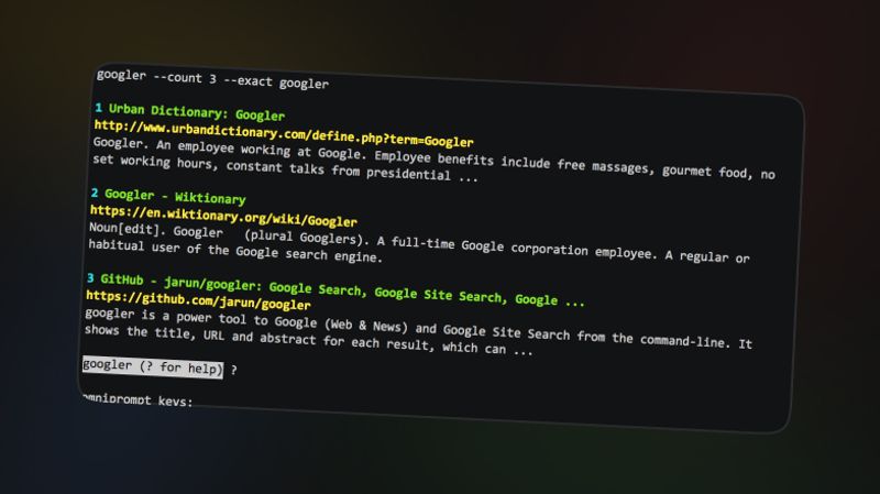 Googler Parser Preview CLI Screenshot