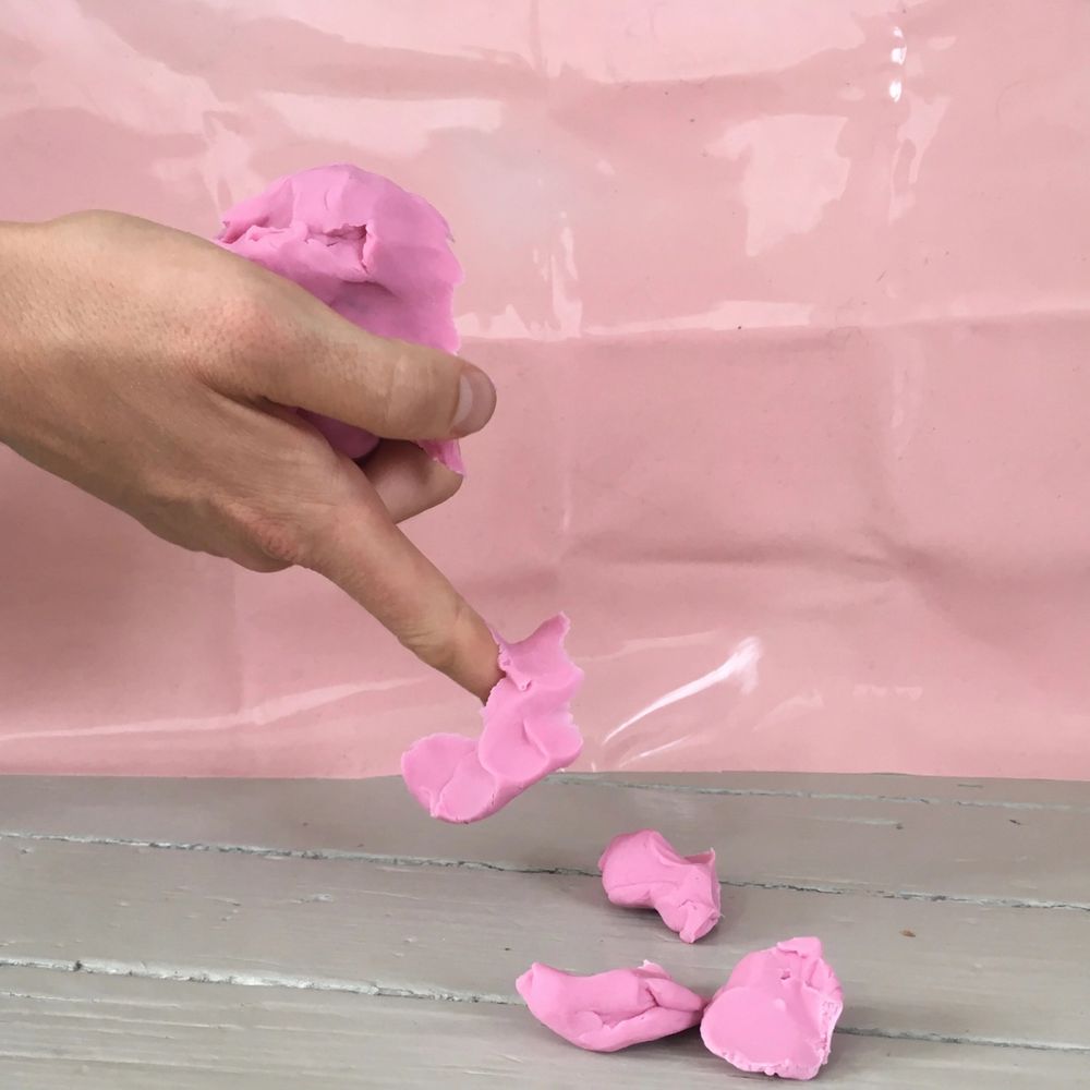 Pink modelling clay