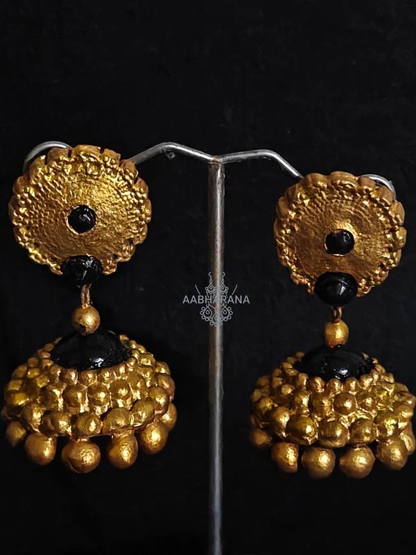 Black-Gold Modern ethnic Jhumki