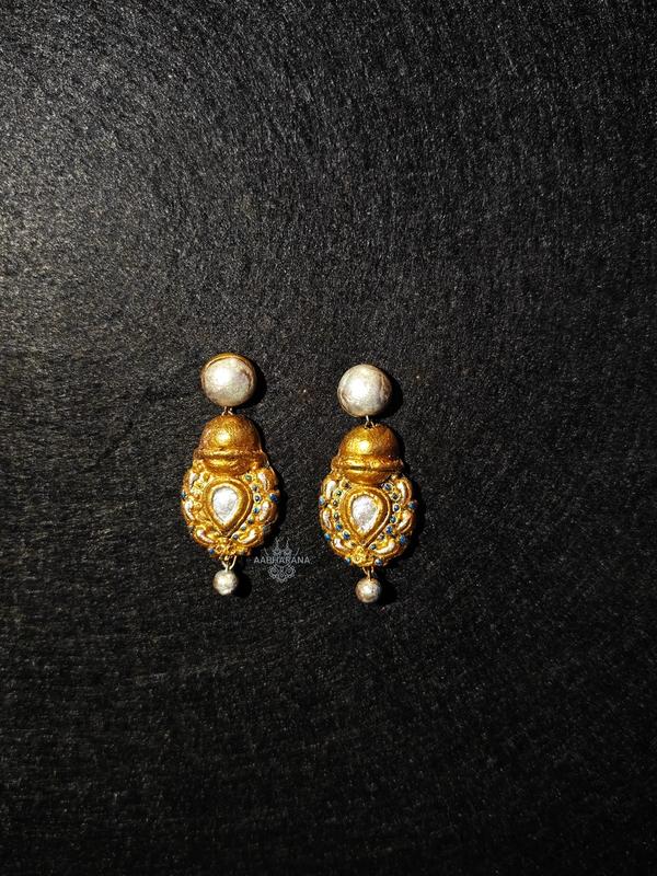 The Rajbari Drops Handcrafted Studs