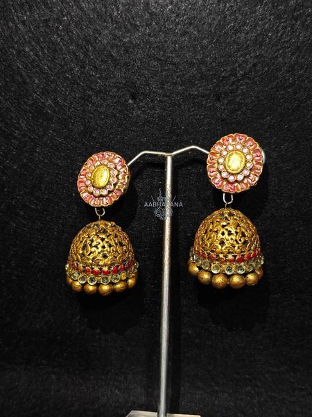Floral Mandala crandcrafted Jhumkas