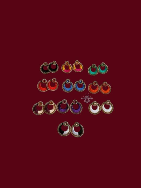 Silk Thread Studs (10 Pairs)