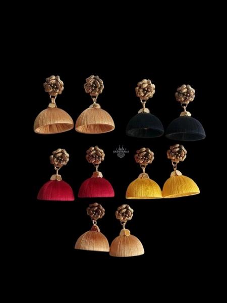 Handmade Silk Thread Jhumki