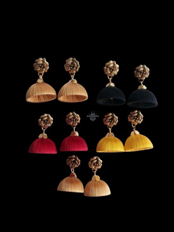 Handmade Silk Thread Jhumki