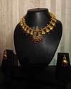 Aavya Antique Gold Terracotta Set Handcrafted Temple Style Terracotta Choker & Earrings 1