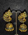 ​The Royal Blue & Gold Peacock Terracotta Necklace Set with Jhumkas 2