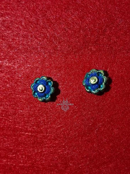 Blue Blossom Handcrafted Studs