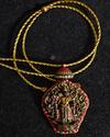 Divine Chennakeshava Swami Terracotta Pendant Set - Traditional Art 2