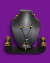 Handcrafted Adi Yogi Shiva Terracotta Jewelry Set; in Oxidized Silver & Antique Gold Variants 2