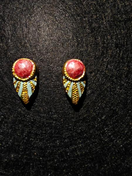 Scarlet Dewdrop handcrafted Designer Studs