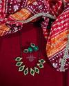 Green Stone Mangalsutra Model Necklace Set 2