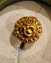 Handcrafted Golden Peacock Terracotta Adjustable Finger Ring 2