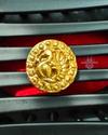 Handcrafted Golden Peacock Terracotta Adjustable Finger Ring 1