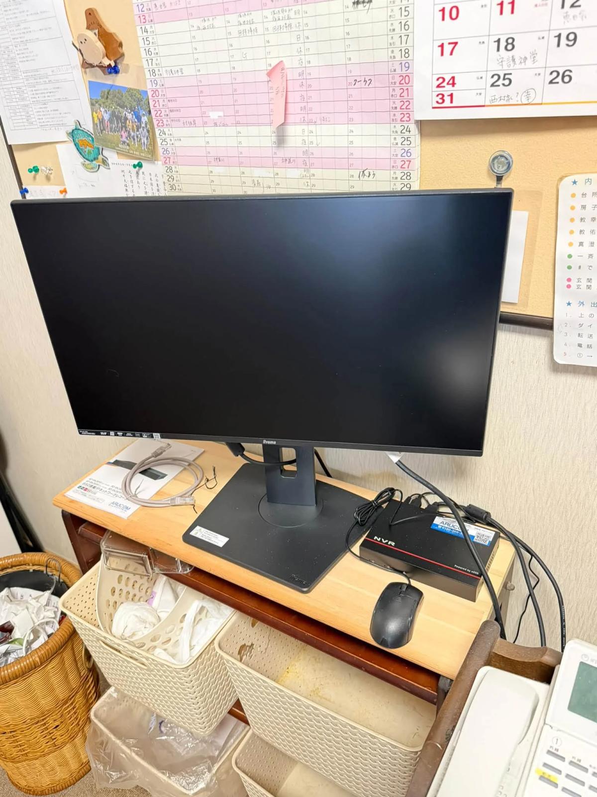防犯カメラ設置工事を行いました