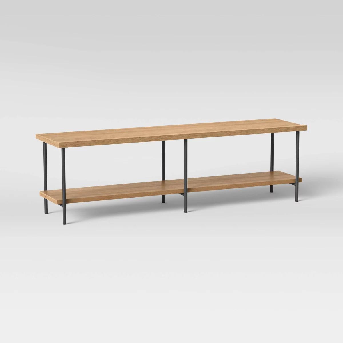 Wood and Metal Dorm TV Stand for TVs up to 60" Natural - Room Essentials