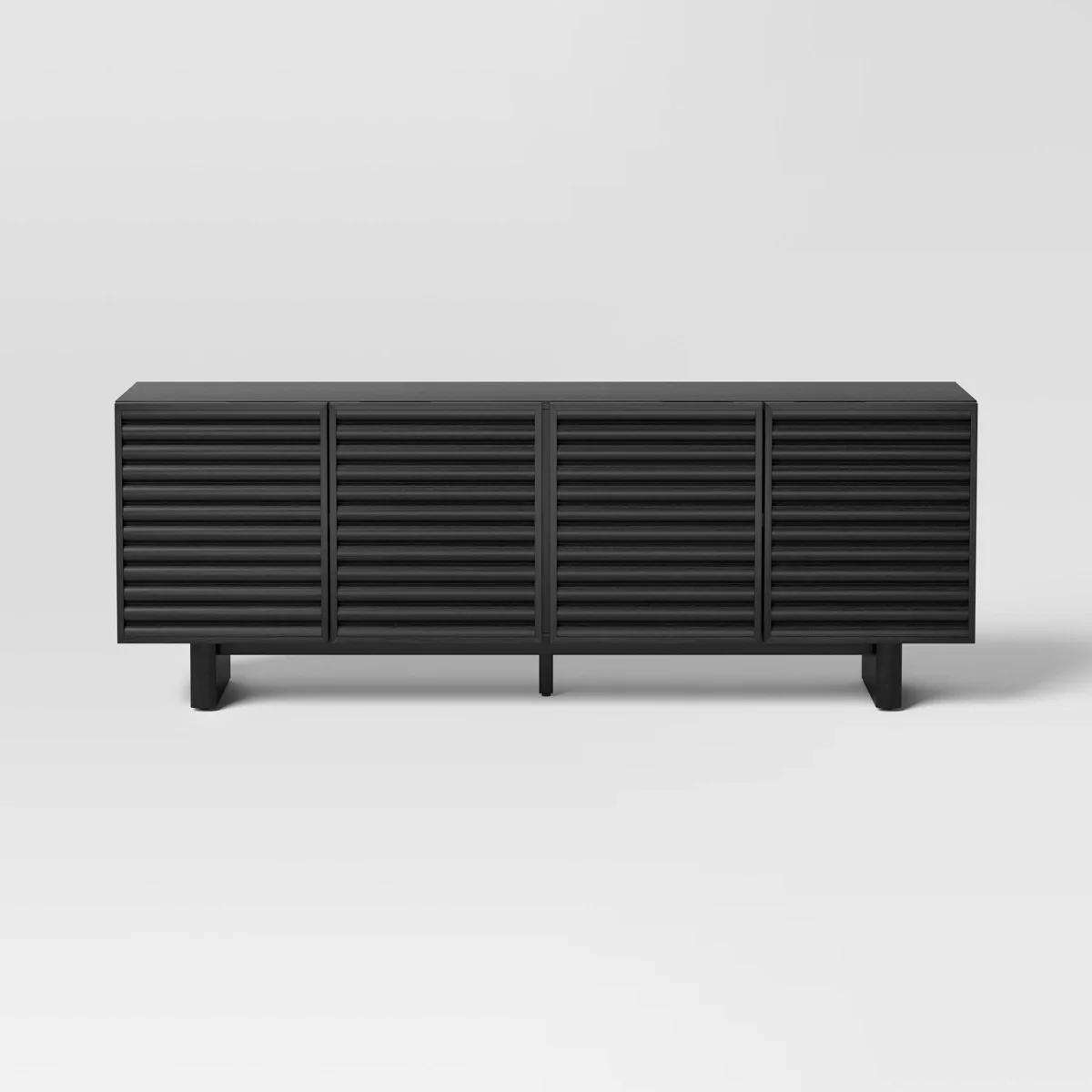 Fluted TV Stand for TVs up to 55" Black - Threshold: