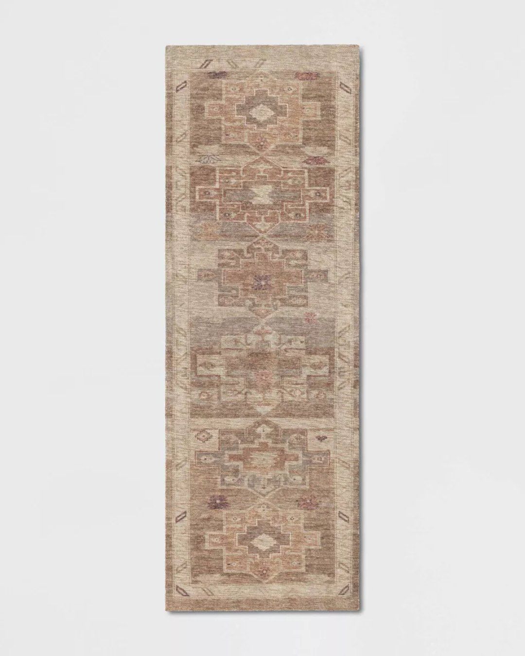 Caravan Geometric Woven Runner Tan 2'4" x 7'