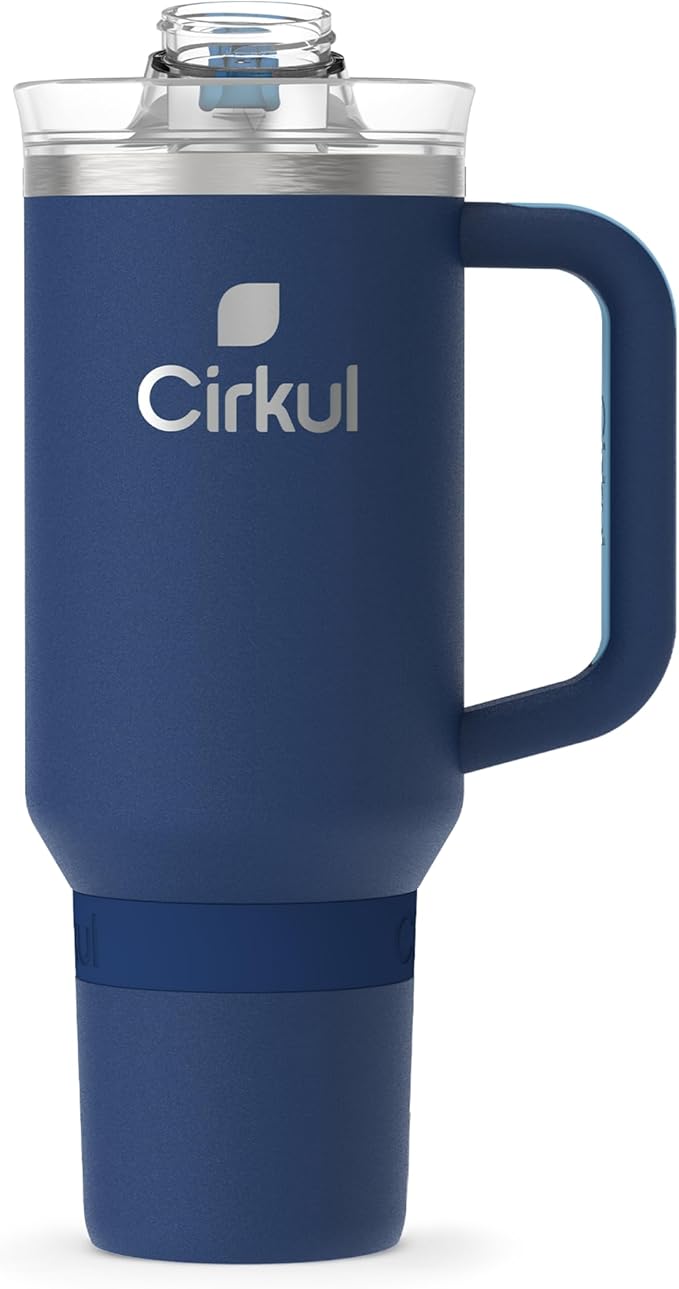 Cirkul 40oz. Midnight Blue Stainless Steel Tumbler with Handle