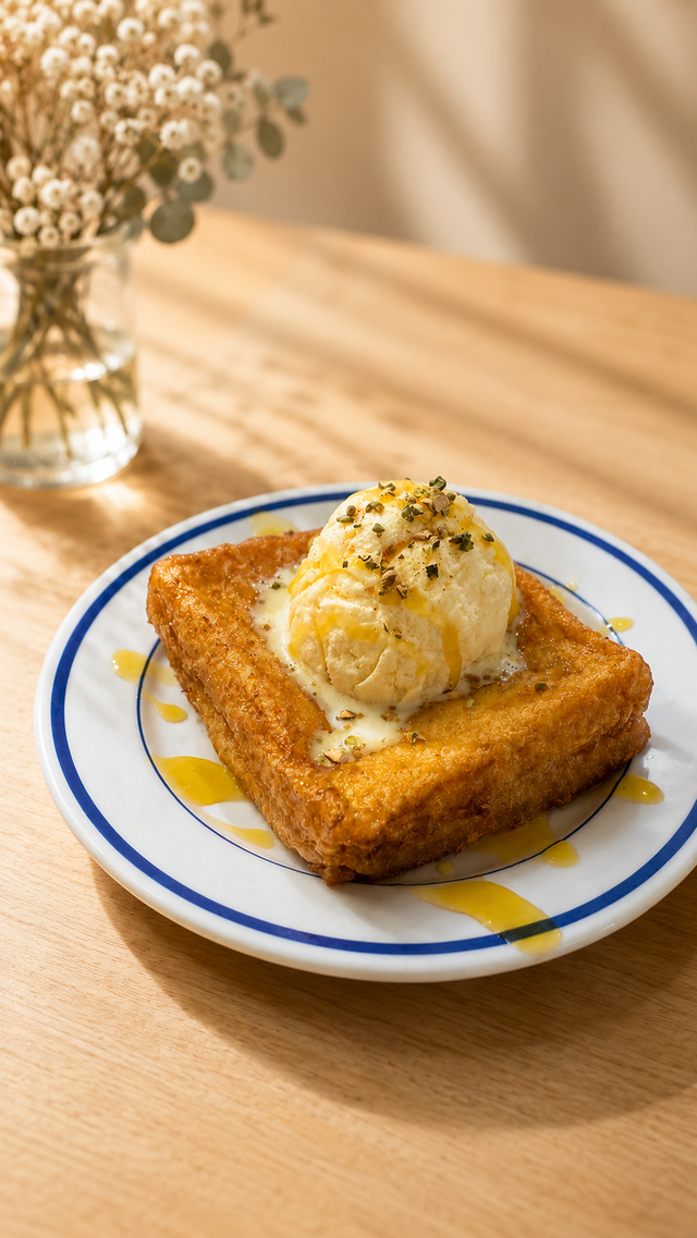 HongKong Style Ice French toast(Nutella) — 香港風アイス フレンチトースト(ヌテラヘーゼルナッツ)
