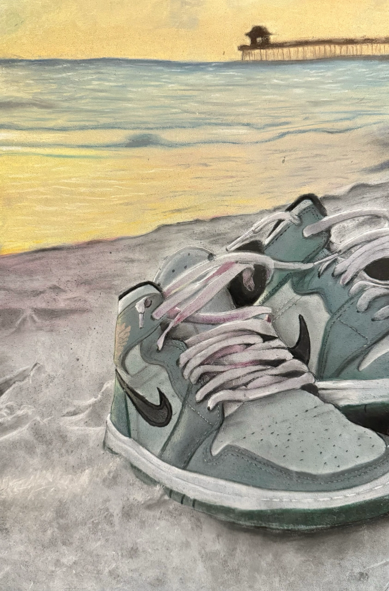Beach Sole, Soft Pastel on Pastel Paper, 2023